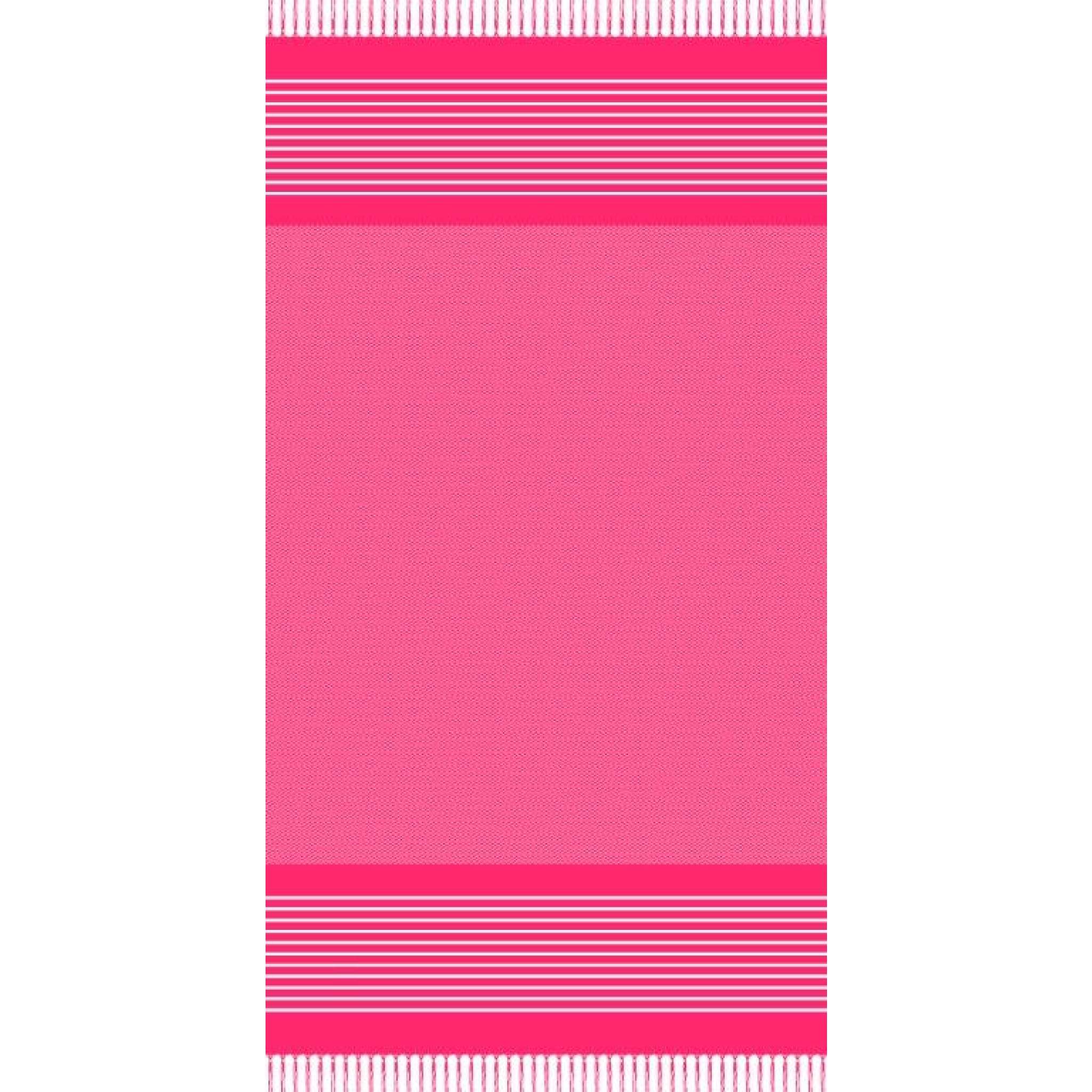 Strandtuch mit Fransen, Rosa