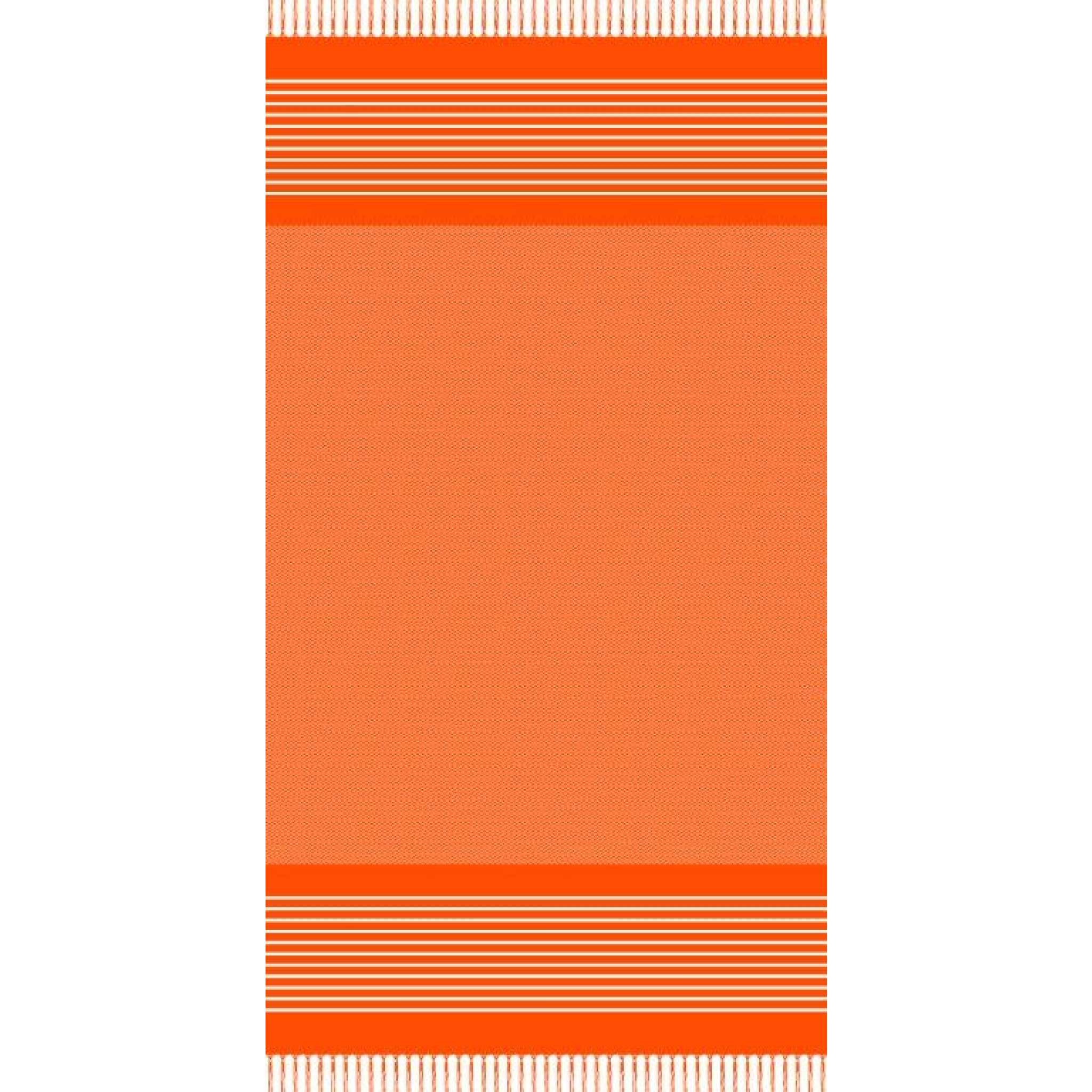 Strandtuch mit Fransen, Orange