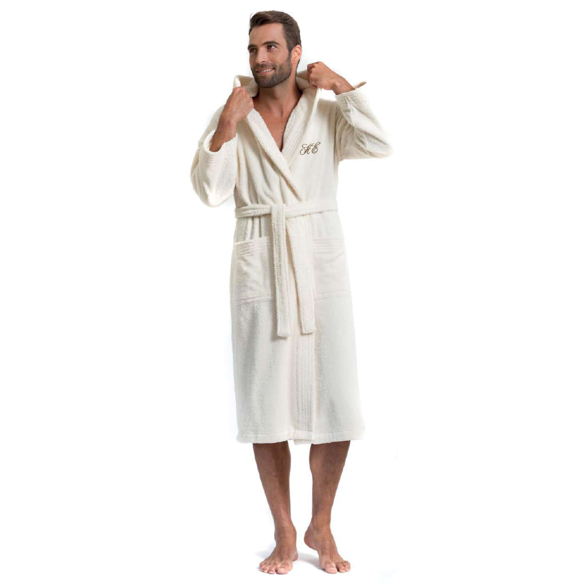 Bademantel Pure mit Kapuze