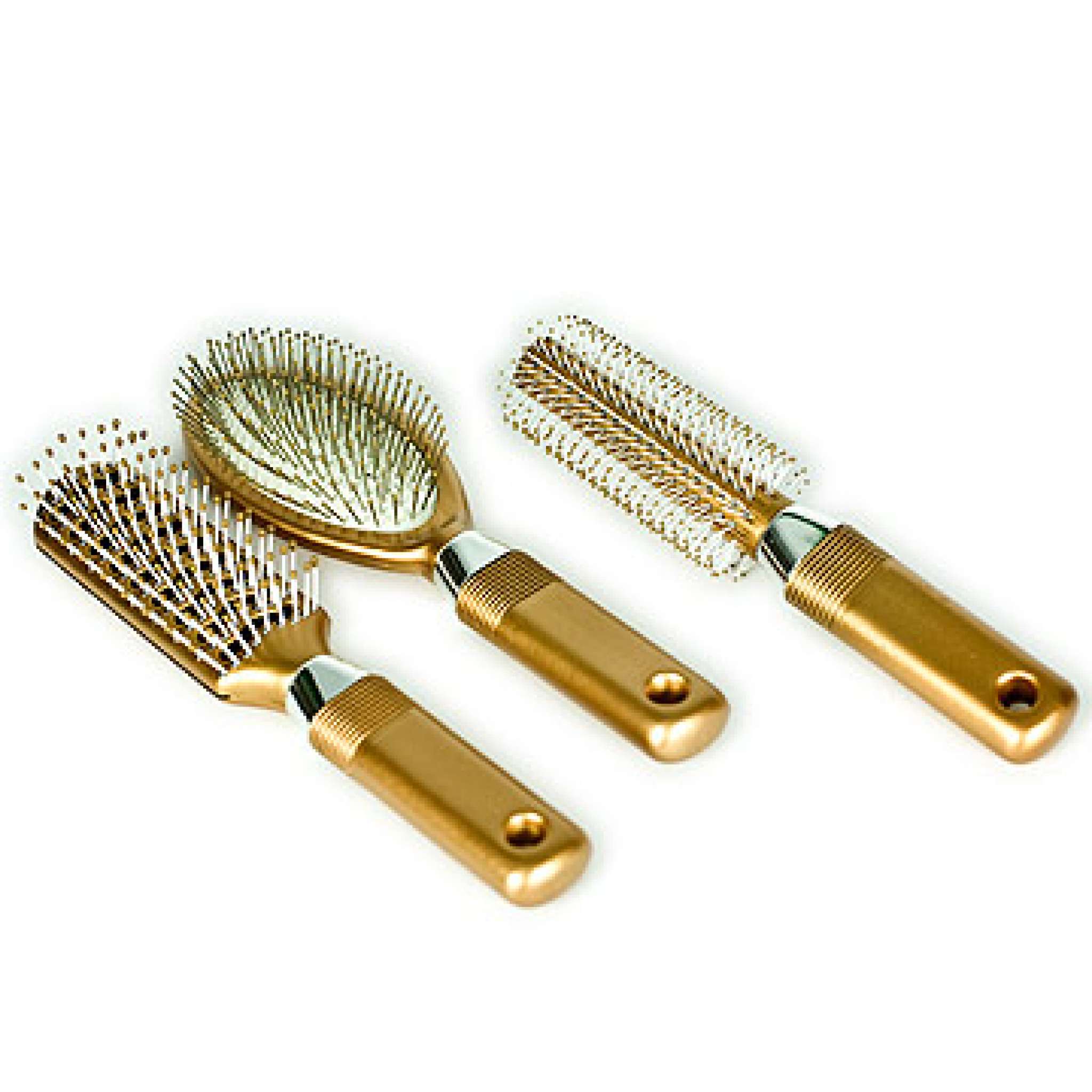 3-teiliges Bürsten-Set, gold